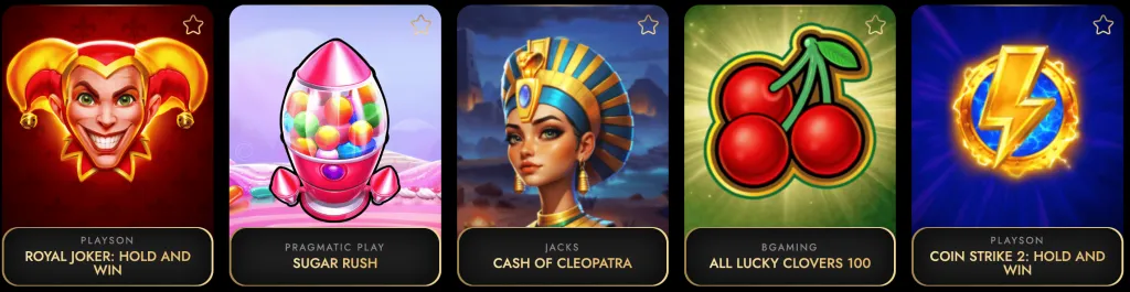 Juegos disponibles en OscarSpin en España